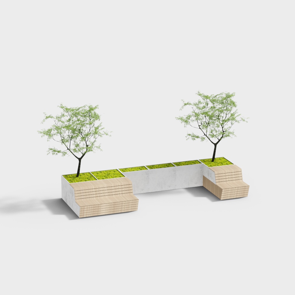 Urban Oasis Bench 3D model