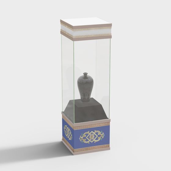 Graceful Display Cabinet 3D model for Contemporary Interiors