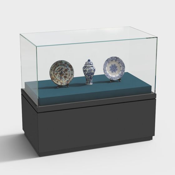 Stylish Museum Display Case 3D model for Creative Projects