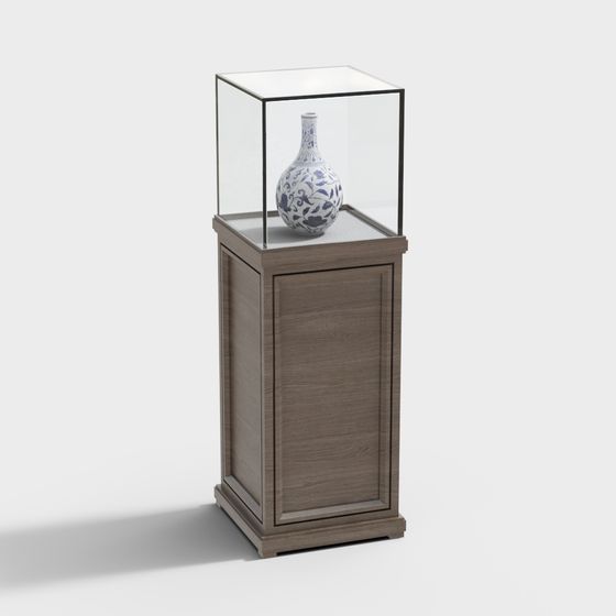 Elegant Display Cabinet 3D model