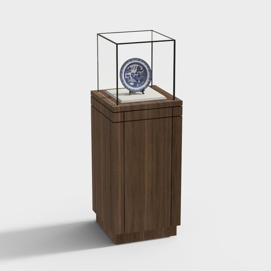 Elegant Showcase Display Cabinet 3D model