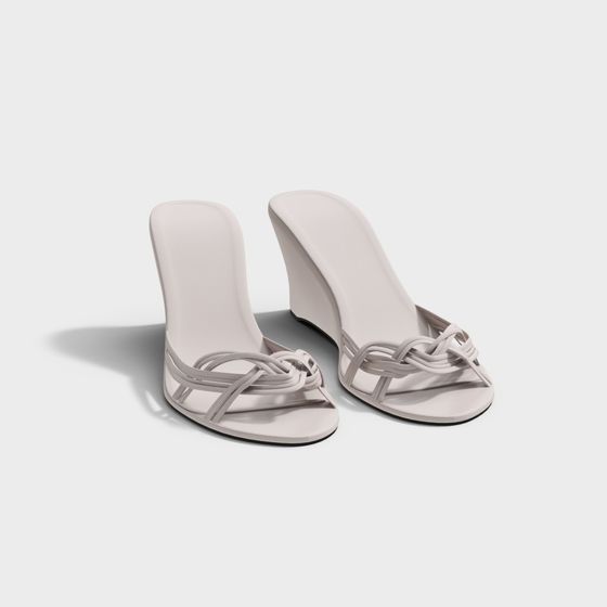 Elegant High Heel Sandals 3D model