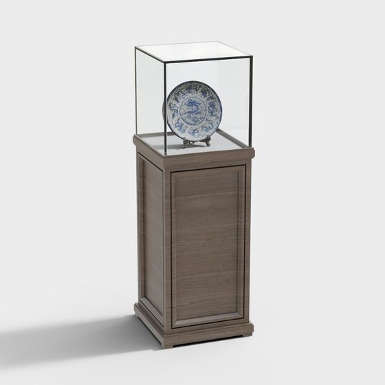 Elegant Display Cabinet 3D Model for Modern Art Spaces
