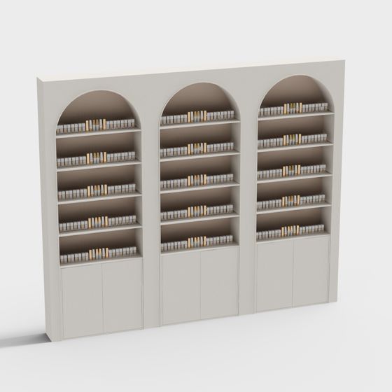 Modern Library 3D model for Creative Projects