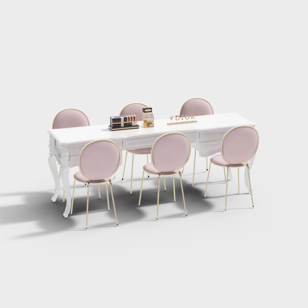 Tables et chaises de mode pour salon de manucure