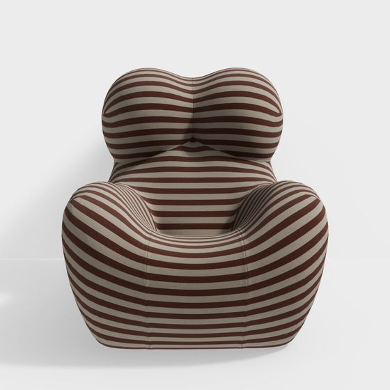 Stylish Wave-Shaped Chair 3D model