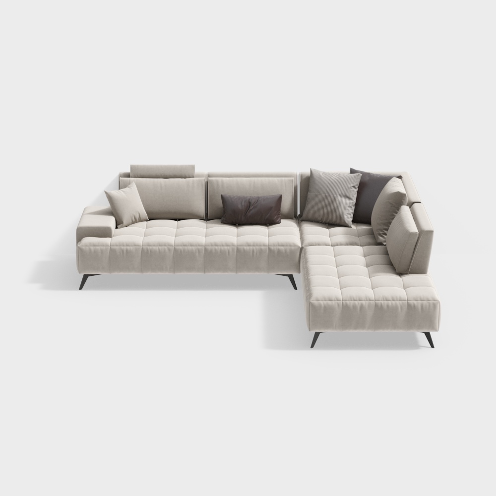 Sofá de esquina en forma de L moderno