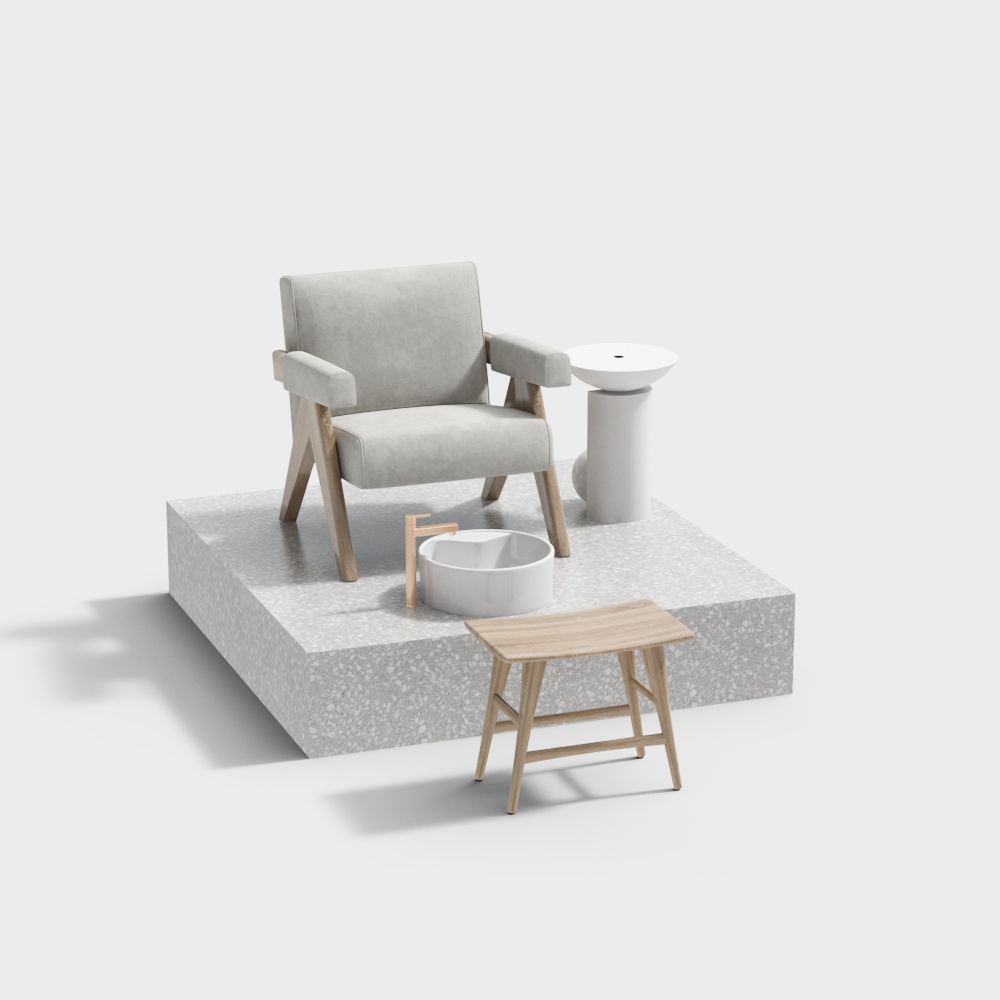 Nail salon tables and chairs