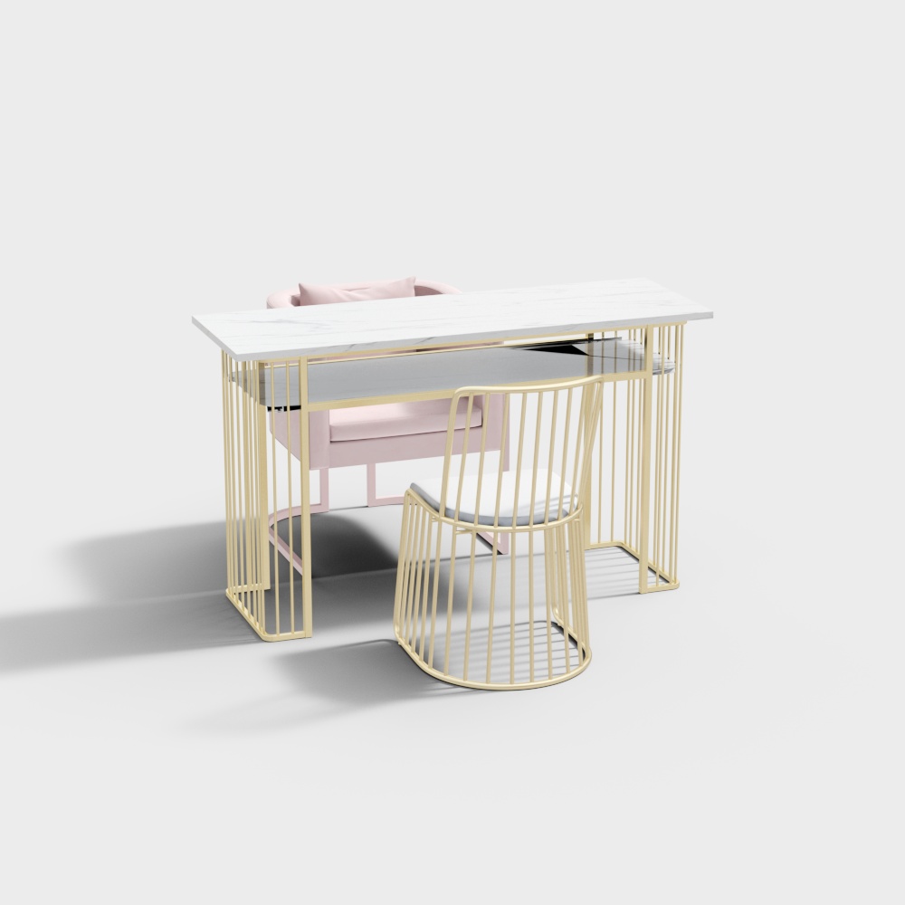 Mesas y sillas para salón de uñas