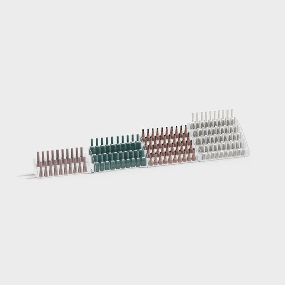 Colorful Nail Polish Rack 3D model