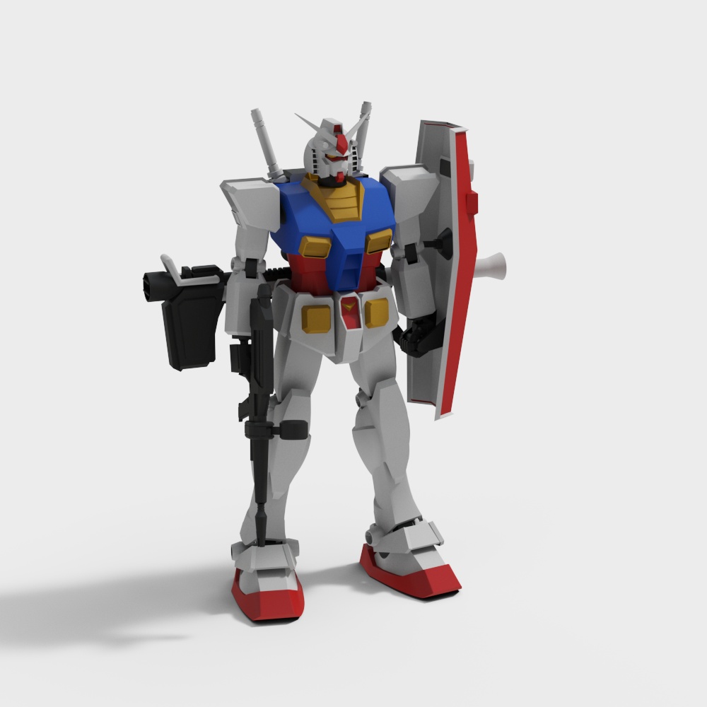 Futuristic Low-Poly Robot 3D model