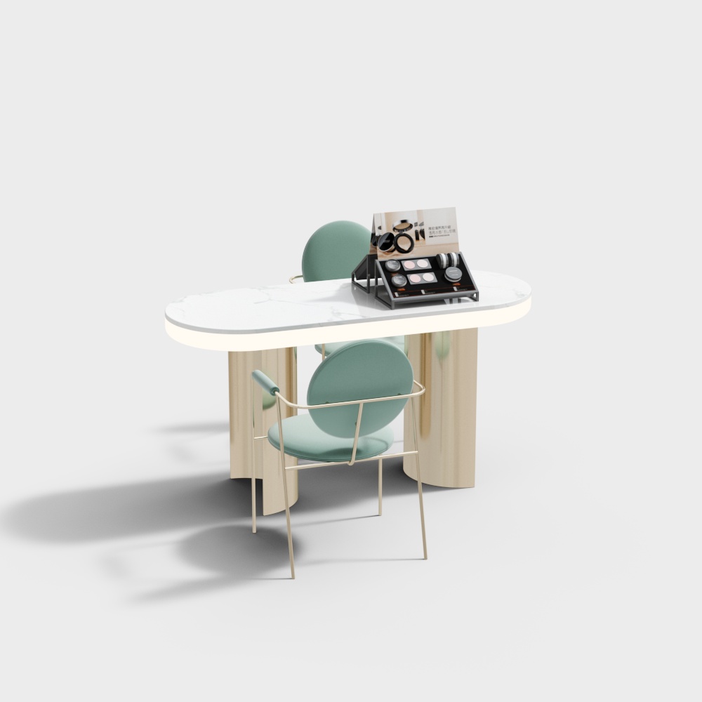 Nail salon tables and chairs