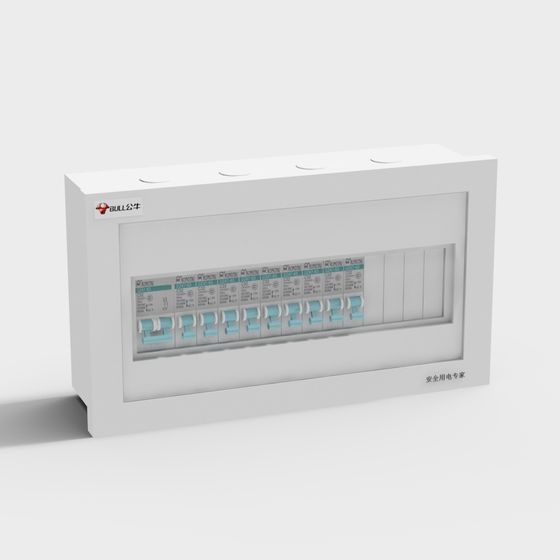 Low Poly Electric Control Panel 3D model