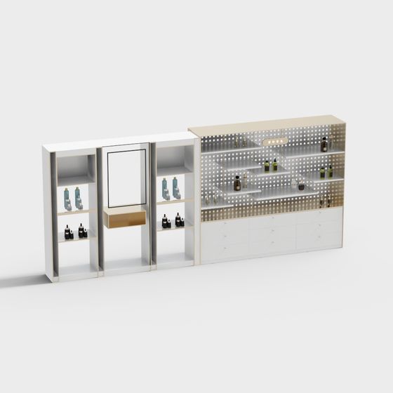 Minimalist Display Cabinet 3D model