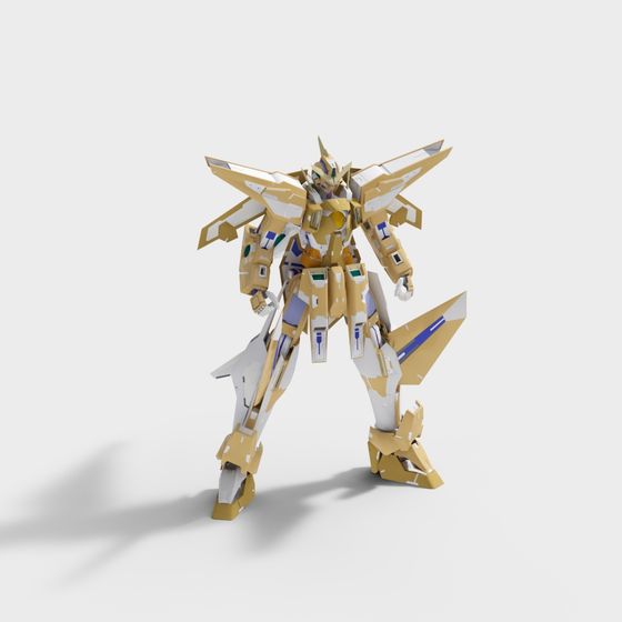 Futuristic Warrior 3D Model