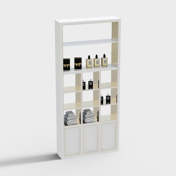 Black and Gray Nail Salon Decoration 3D Model