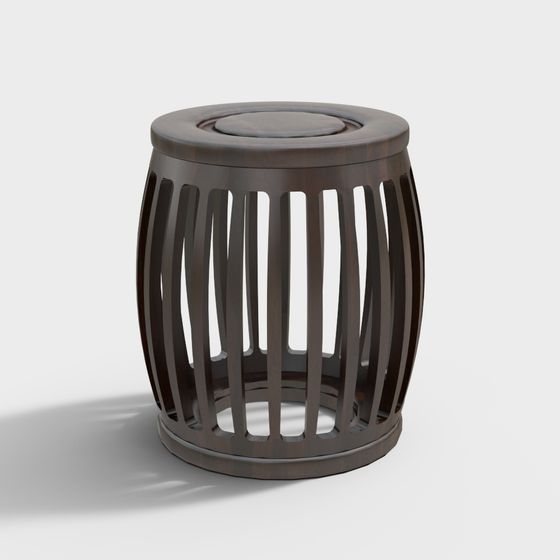 Stylish Hollow Cylindrical Stool 3D model for Creative Projects