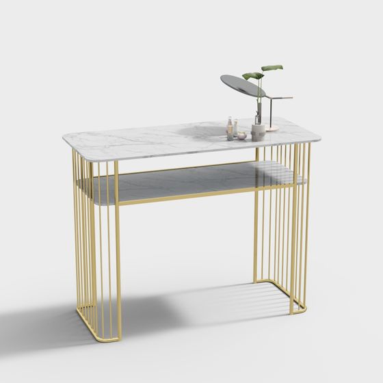 Elegant Minimalist Side Table 3D model