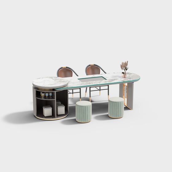 Urban Living Room Dining Table 3D model