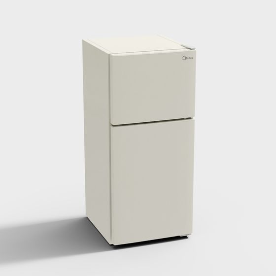 Elegant Double Door Refrigerator 3D model for Modern Spaces