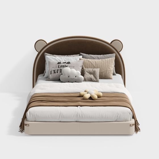 Charming Fairy Tale Bed Frame 3D model for Kids' Rooms