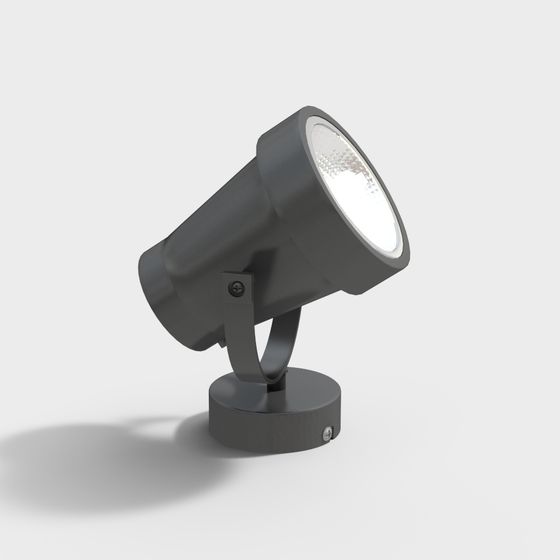 Minimalist Low-Polygon Projector Lamp 3D model