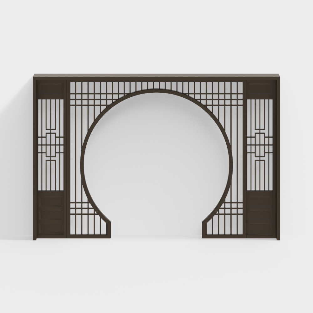 New Chinese style moon cave door