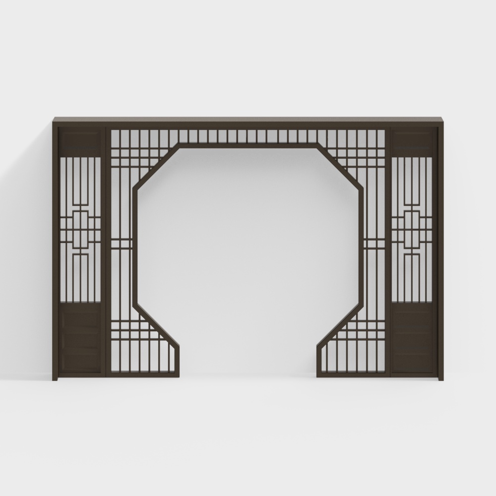 New Chinese style moon cave door