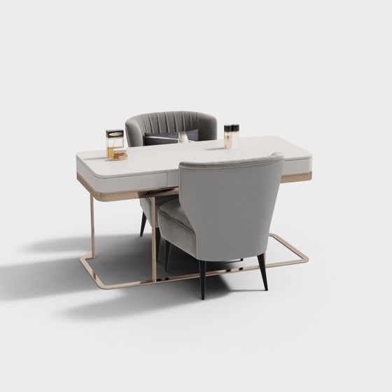 Urban Living Room Furniture Set 3D Model