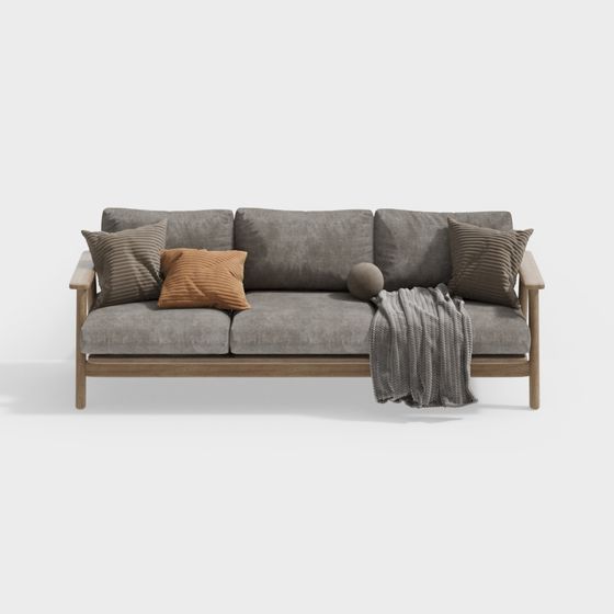 北欧風多人掛けソファ