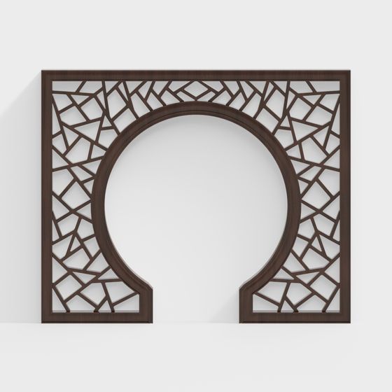 Arched Window Panel 3D model