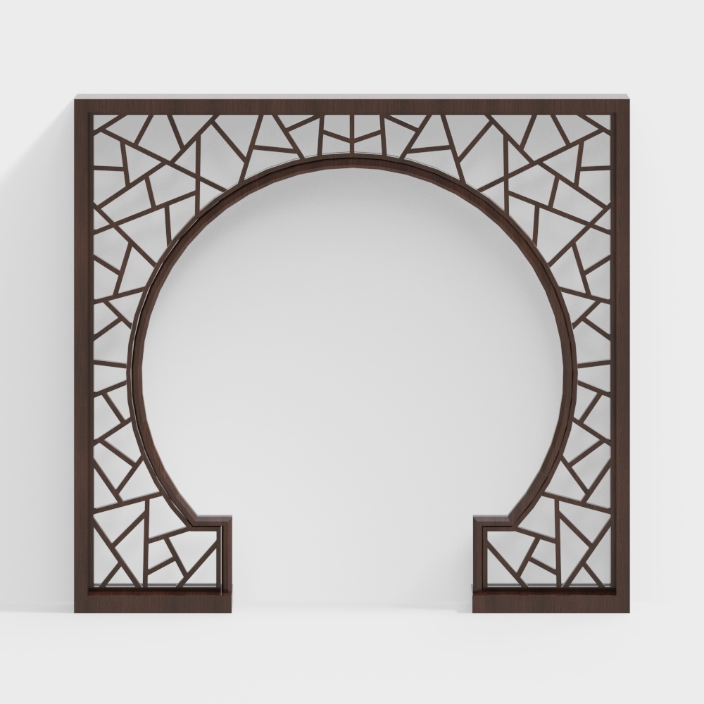 Arched Panel Screen 3D model