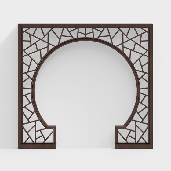 Arched Panel Screen 3D model