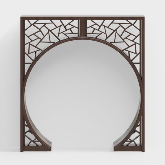 Stunning Round Mirror Frame 3D model