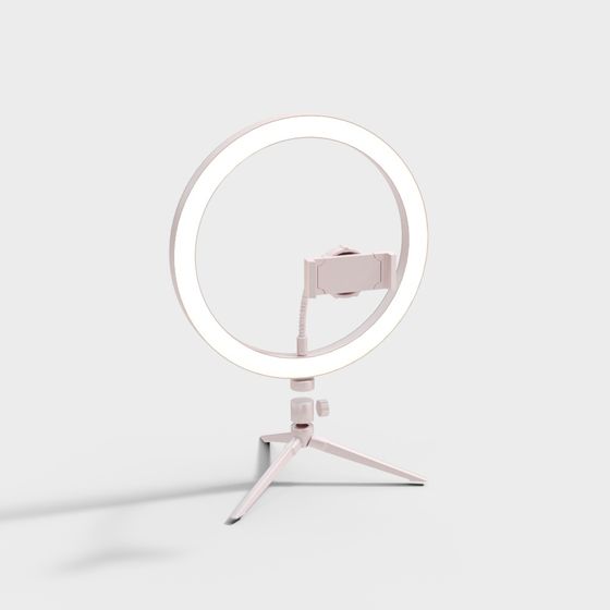 Elegant Ring Light Stand 3D model