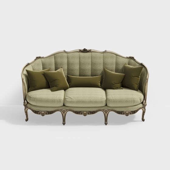 Vintage Elegance Sofa 3D model