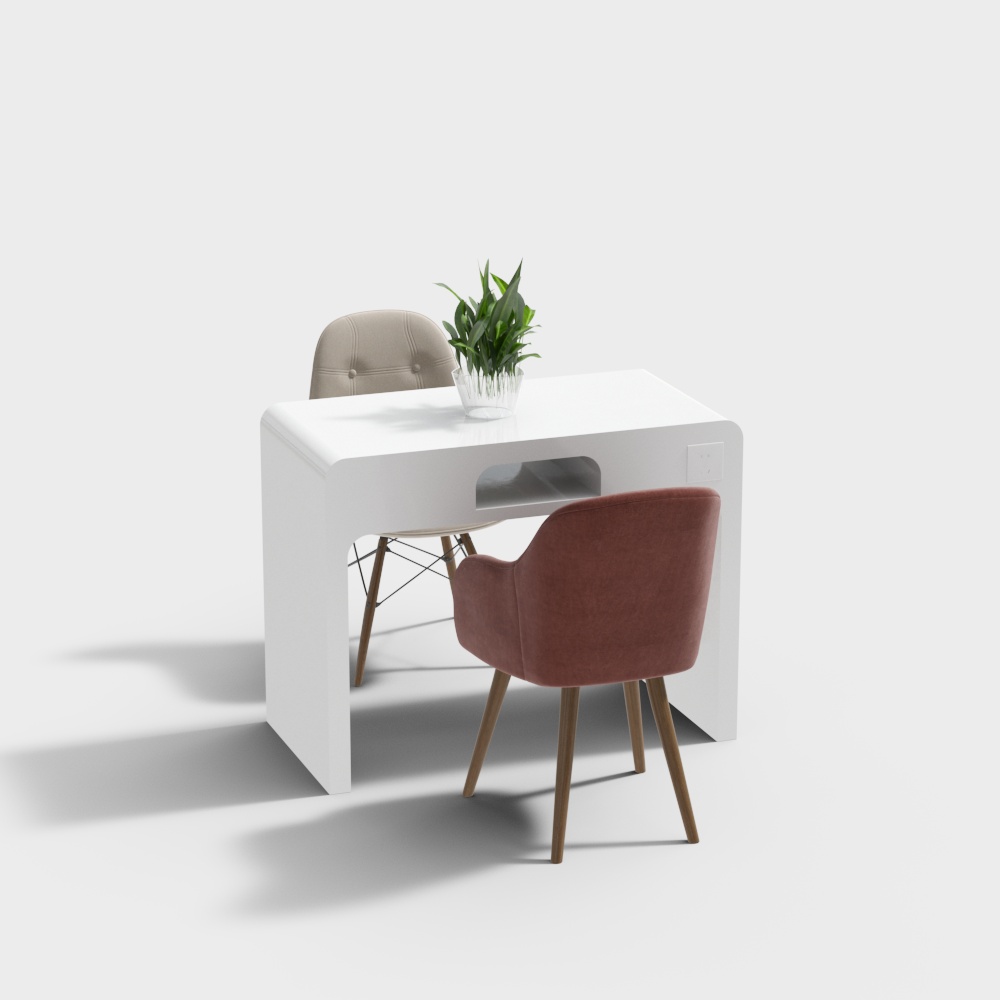 Nail salon tables and chairs