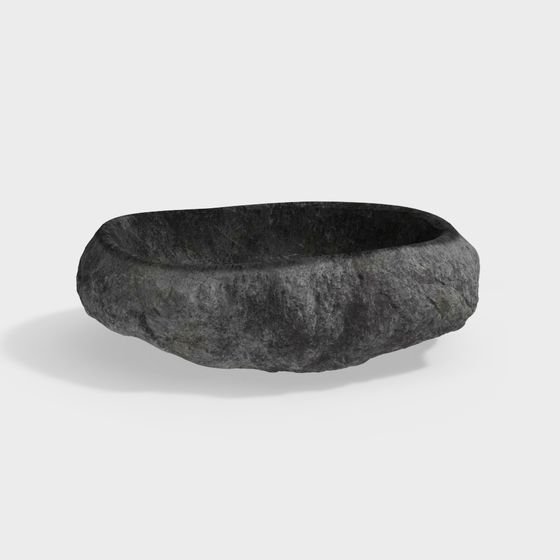 Detailed Ancient Stone Bowl 3D model