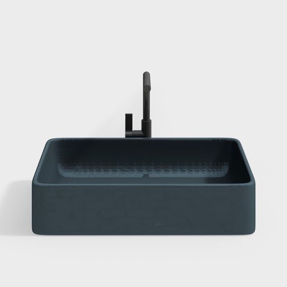 Elegant Polygonal Sink 3D model for Modern Interiors