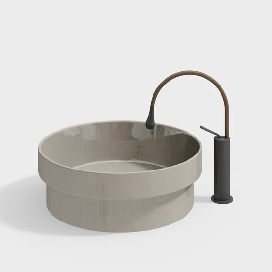 Modern Minimalist Wash Basin 3D model