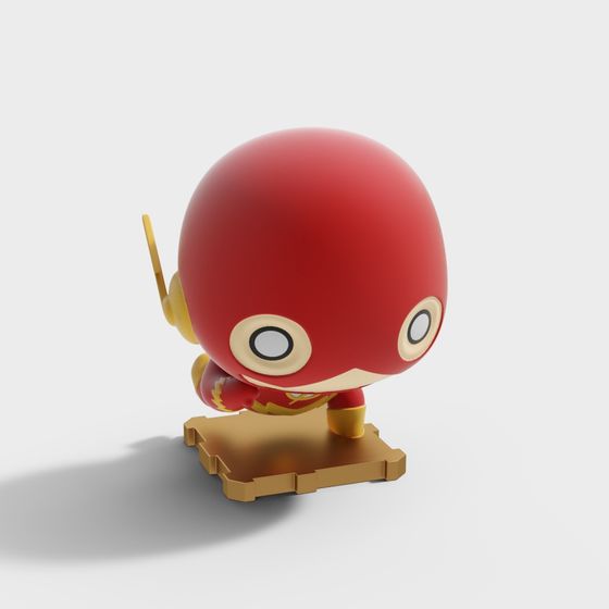 Vibrant Flash 3D Model in Low Polygon Style