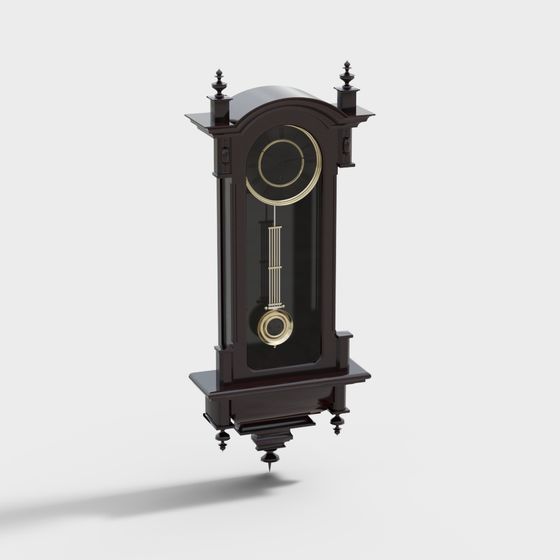 Elegant Grandfather Clock 3D model