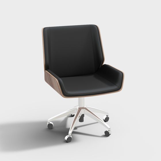 Black Office Chair 3D Model for Modern Workspaces