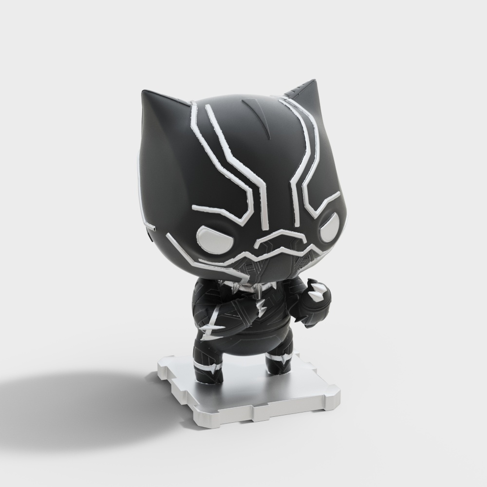 Black Panther Pop Art 3D Model