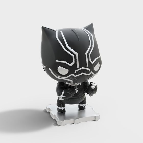 Black Panther Pop Art 3D Model for Creative Projects