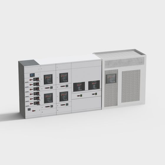 Industrial Aesthetic Power Control Cabinet 3D model