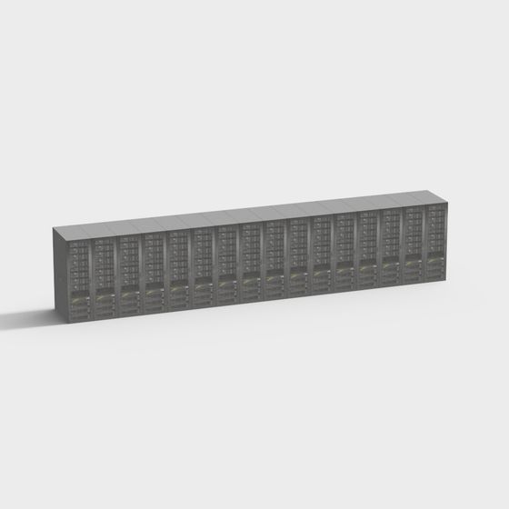 Realistic Server Rack 3D Model Design