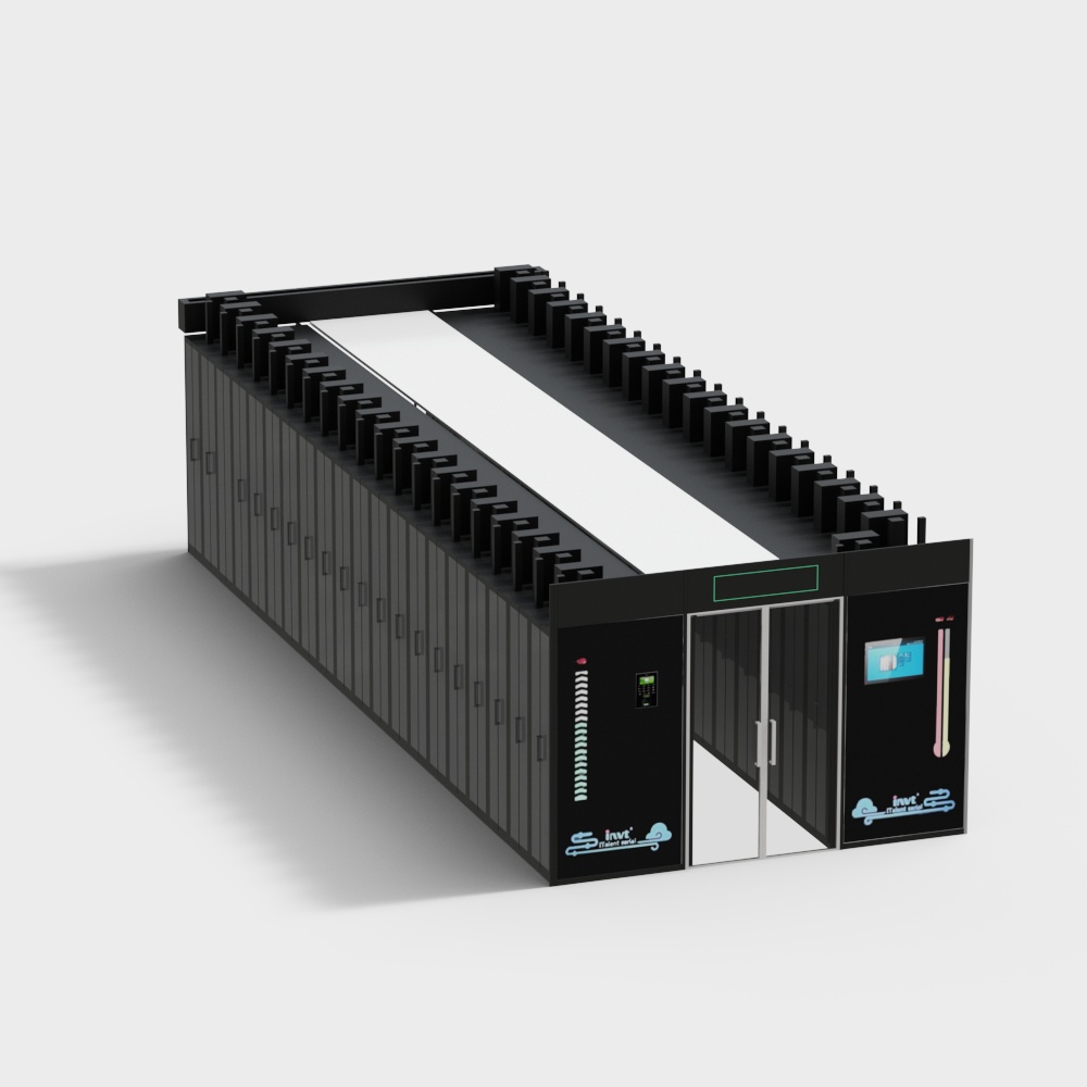 Futuristic Server Room 3D model