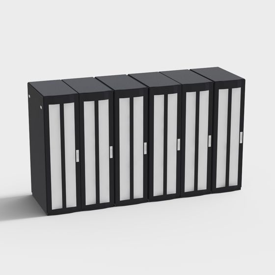 Modern Server Rack 3D model for Digital Art
