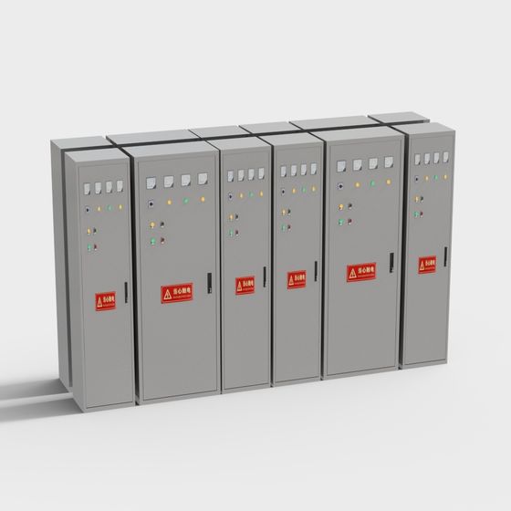 Industrial Aesthetic Power Control Cabinet 3D model